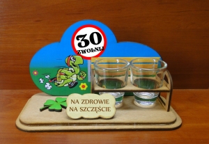 Urodzinowy stojak Ławeczka znak - zwolnij (P1005W30)